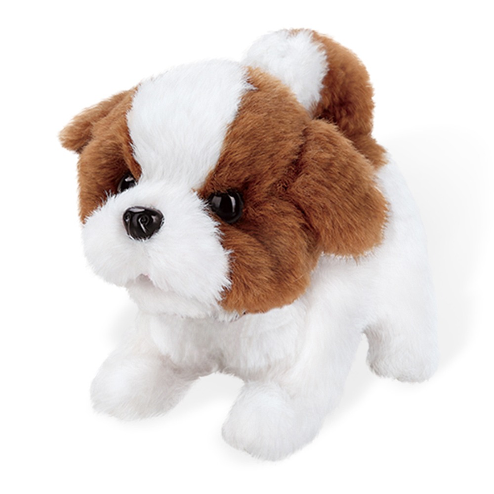 로봇 개 전자 애완 동물 강아지 짖는 소리 스탠드 인터랙티브 개 봉제 귀여운 테디 완구 어린이를위한 선물 장난감
